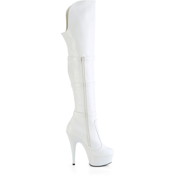6" Heel, 1 3/4" Pf Triple Buckle Strap Otk Boot, Side Zip Pleaser Pleaser DELIGHT/3018