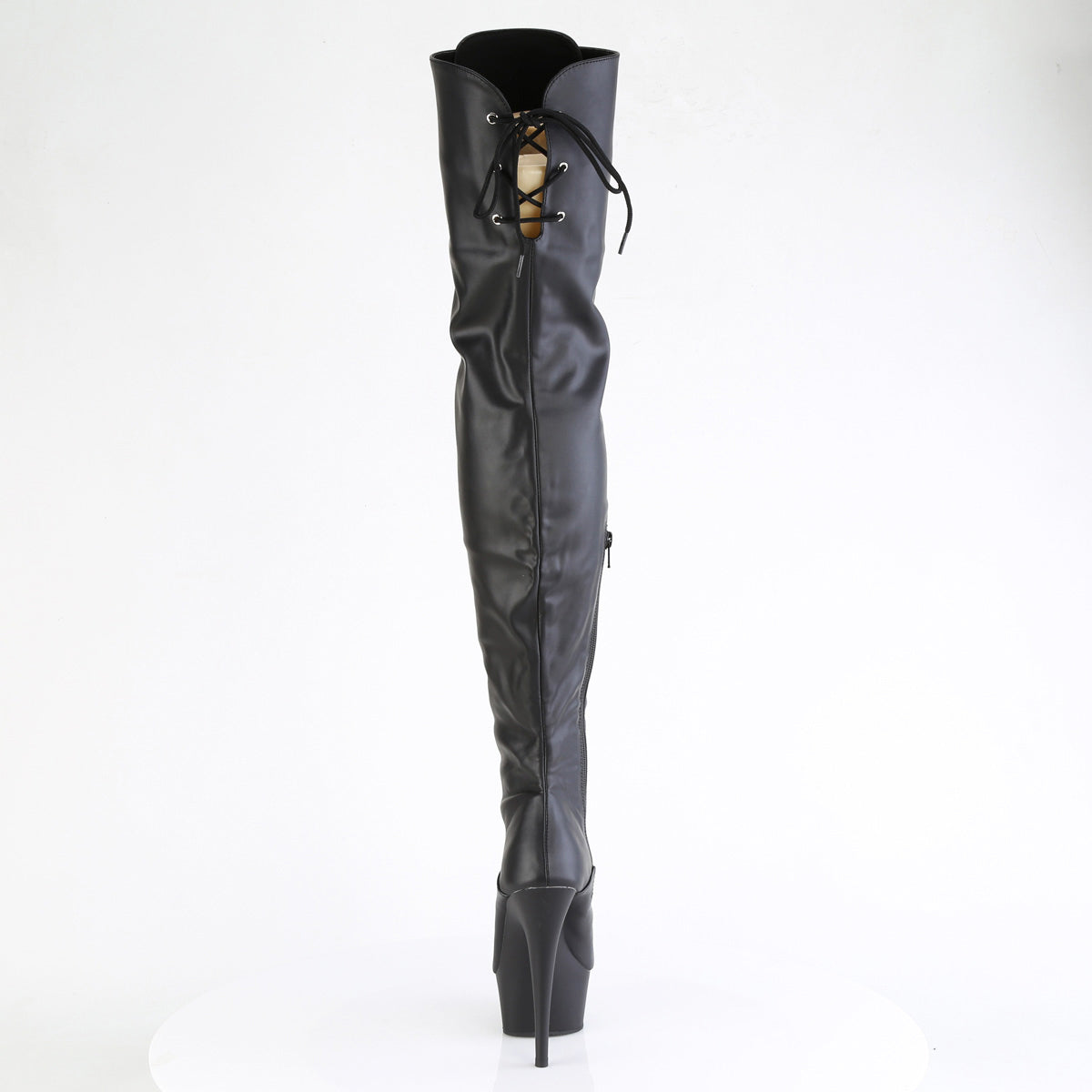 6" Heel, 1 3/4" Pf Lace-Up Thigh Boot, 1/2 Inside Zip Pleaser Pleaser DELIGHT/3022