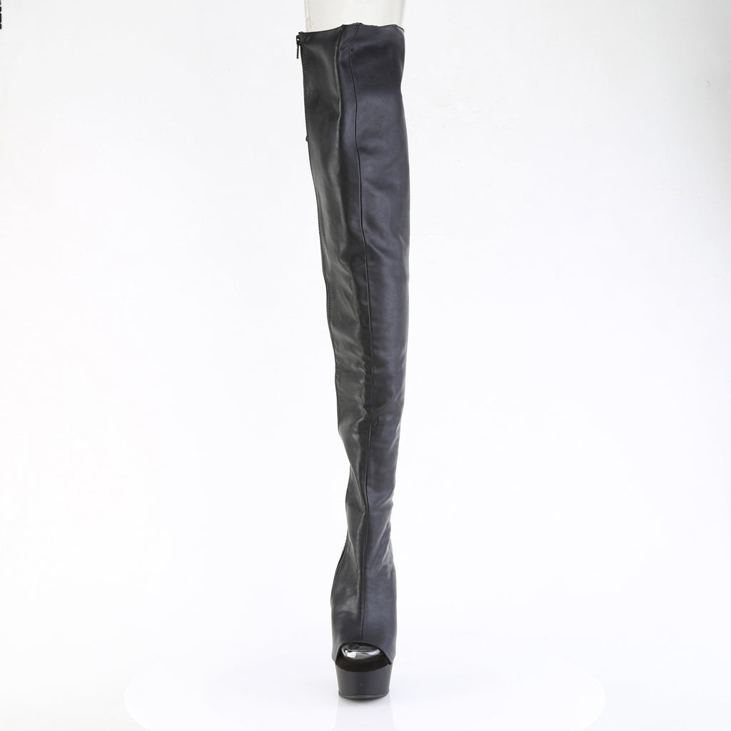 6" Heel, 1 3/4" Pf Back Lace Crotch Boot, Side Zip Pleaser Pleaser DELIGHT/4019