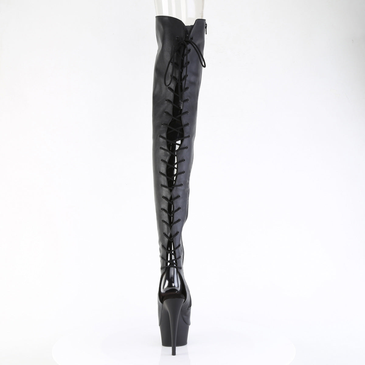 6" Heel, 1 3/4" Pf Back Lace Crotch Boot, Side Zip Pleaser Pleaser DELIGHT/4019