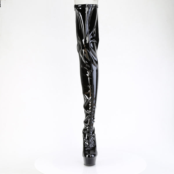 6" Heel, 1 3/4" Pf Back Lace Stretch Crotch Boot, Side Zip Pleaser Pleaser DELIGHT/4063