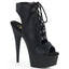 6" Heel, 1 3/4" PF OpenToe/Heel Front Lace Up Ankle Bootie Pleaser Pleaser DELIGHT/600/20