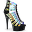 6" Heel, 1 3/4" Pf Strappy Close Back Sandal, Back Zip Pleaser Pleaser DELIGHT/600/9