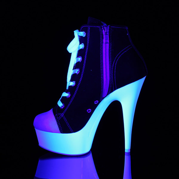 6" Heel, 1 3/4" PF Sneaker, Side Zip Pleaser Pleaser DELIGHT/600SK/02