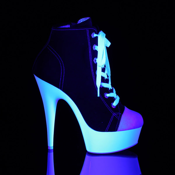 6" Heel, 1 3/4" PF Sneaker, Side Zip Pleaser Pleaser DELIGHT/600SK/02