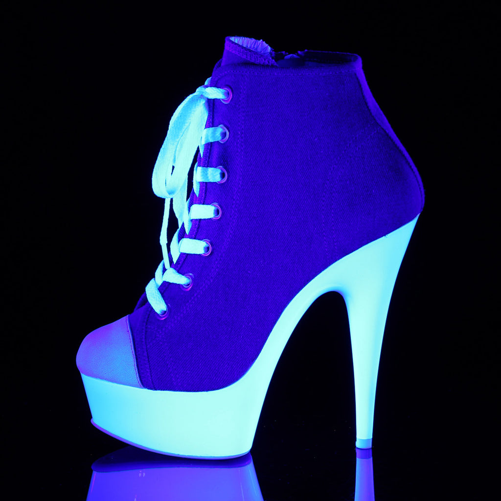 6" Heel, 1 3/4" PF Sneaker, Side Zip Pleaser Pleaser DELIGHT/600SK/02
