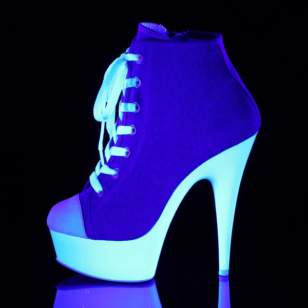 6" Heel, 1 3/4" PF Sneaker, Side Zip Pleaser Pleaser DELIGHT/600SK/02