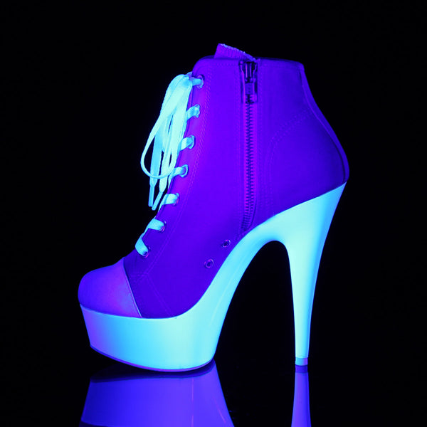 6" Heel, 1 3/4" PF Sneaker, Side Zip Pleaser Pleaser DELIGHT/600SK/02