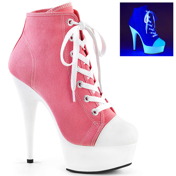 6" Heel, 1 3/4" PF Sneaker, Side Zip Pleaser Pleaser DELIGHT/600SK/02