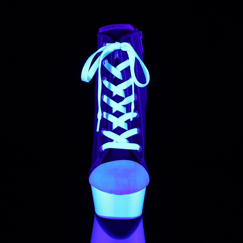 6" Heel, 1 3/4" PF Sneaker, Side Zip Pleaser Pleaser DELIGHT/600SK/02
