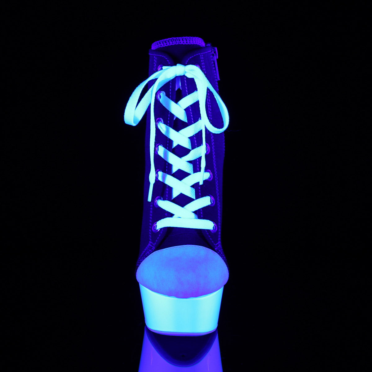6" Heel, 1 3/4" PF Sneaker, Side Zip Pleaser Pleaser DELIGHT/600SK/02