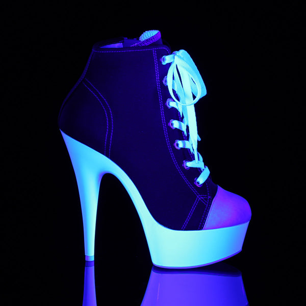 6" Heel, 1 3/4" PF Sneaker, Side Zip Pleaser Pleaser DELIGHT/600SK/02