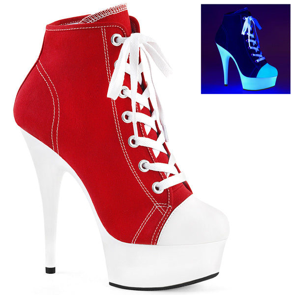 6" Heel, 1 3/4" PF Sneaker, Side Zip Pleaser Pleaser DELIGHT/600SK/02