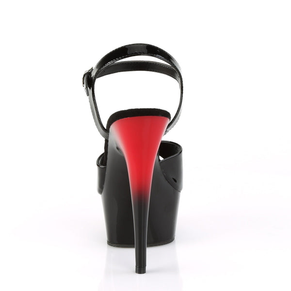 6" Heel, 1 3/4" PF Two Tone Ankle Strap Sandal Pleaser Pleaser DELIGHT/609BR