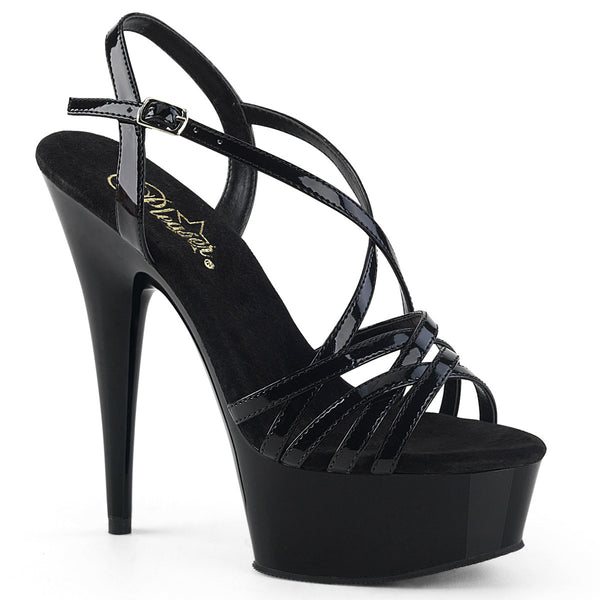 6" Heel, 1 3/4" PF Criss-Cross Strap Sandal Pleaser Pleaser DELIGHT/613