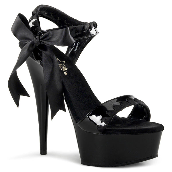 Sexy Satin Lace Strapped Platform Stiletto Sandals High Heels Shoes Pleaser Pleaser DELIGHT/615