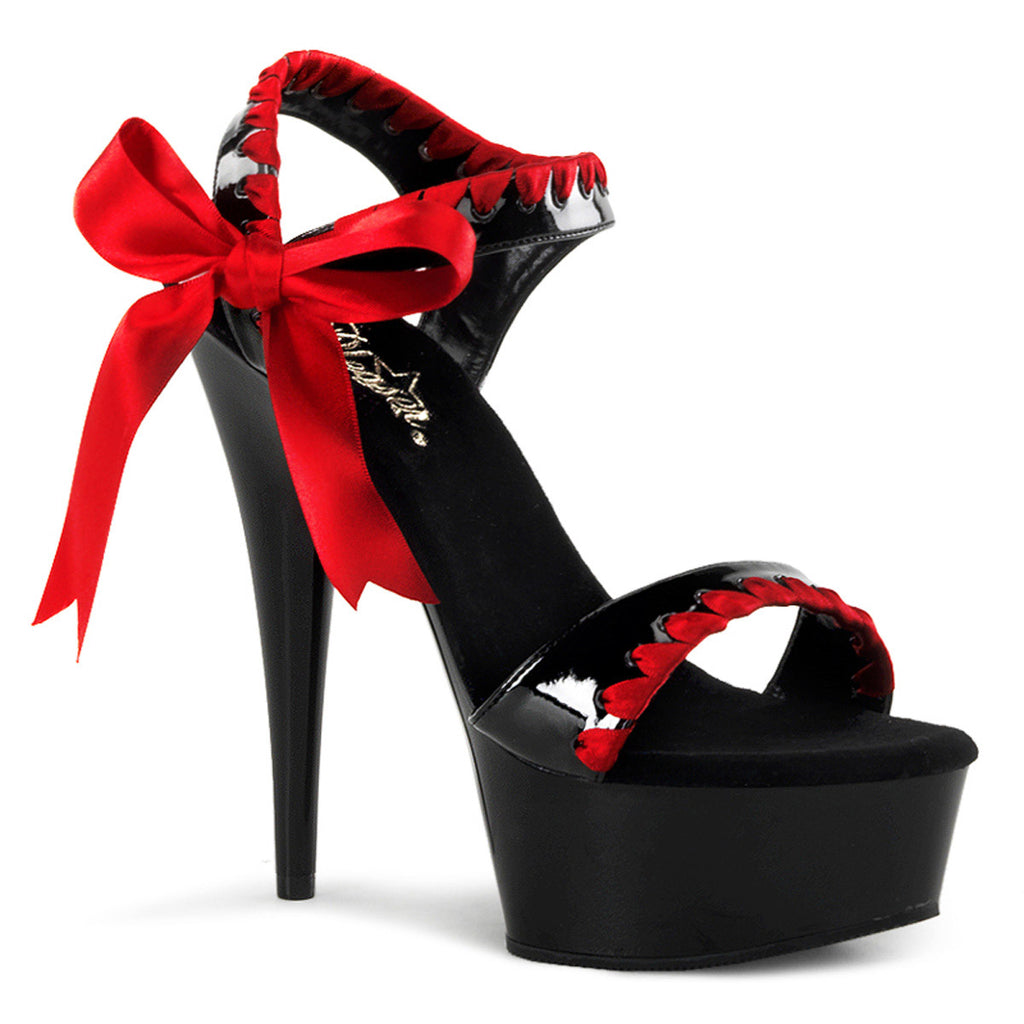 Sexy Satin Lace Strapped Platform Stiletto Sandals High Heels Shoes Pleaser Pleaser DELIGHT/615