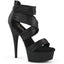 6" Heel, 1 3/4" Pf Ruched Ankle Strap Sandal, Back Zip Pleaser Pleaser DELIGHT/620