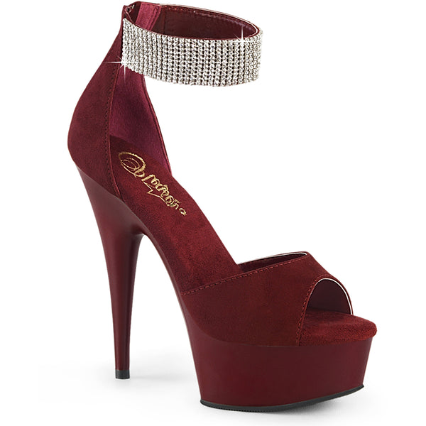 6" Heel, 1 3/4" Pf Close Back Sandal W/Rs, Back Zip Pleaser Pleaser DELIGHT/625