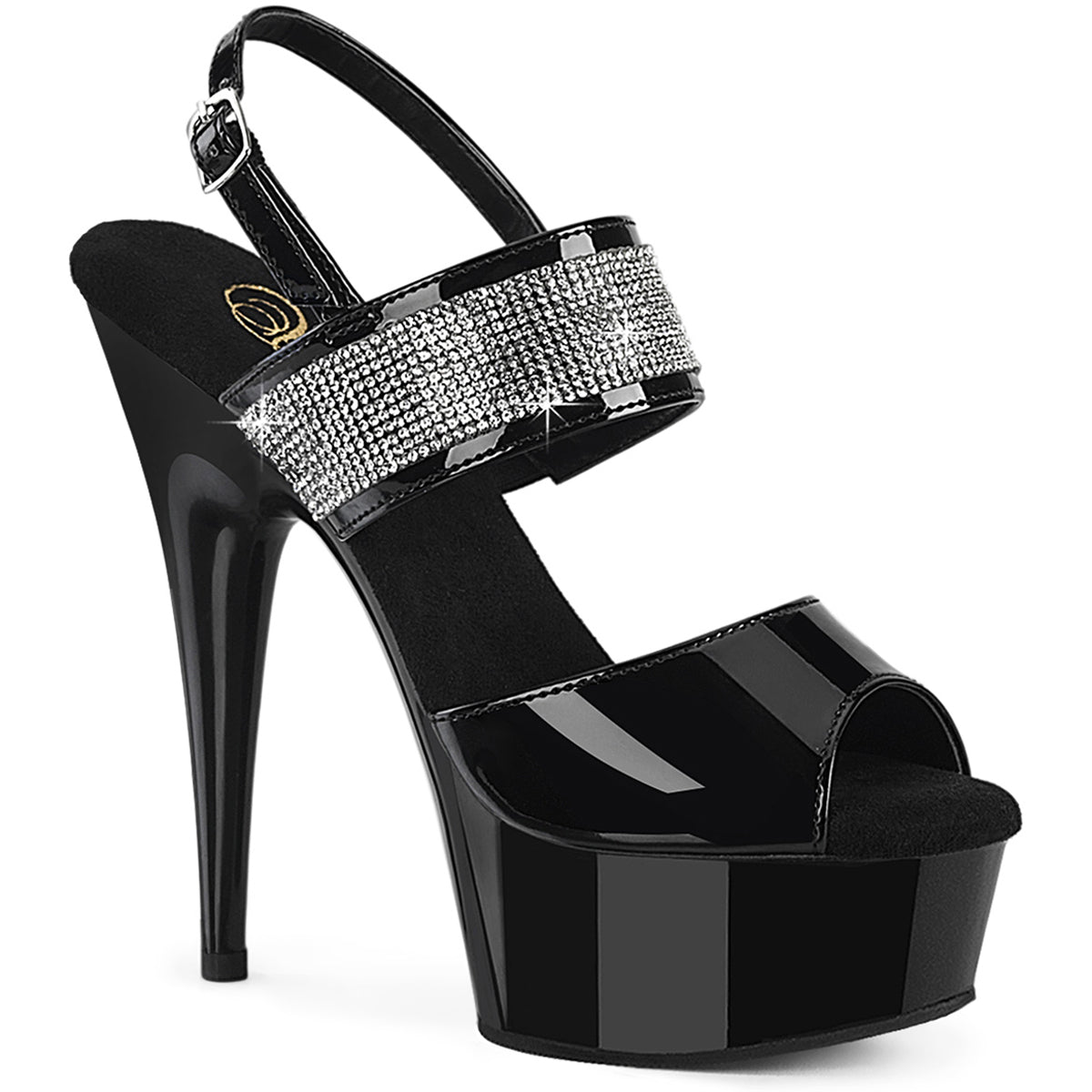 6" Heel, 1 3/4" Pf Sling Back Ankle Strap Sandal Pleaser Pleaser DELIGHT/639 Main image