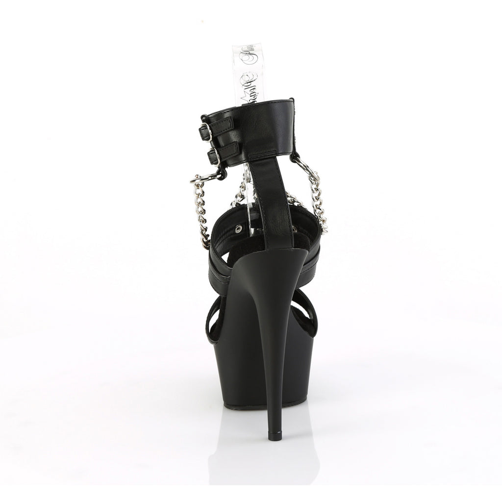 6" Heel, 1 3/4" Pf 3 Band T-Strap Ankle Strap Sandal Pleaser Pleaser DELIGHT/661