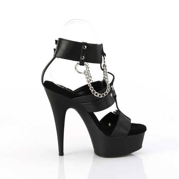 6" Heel, 1 3/4" Pf 3 Band T-Strap Ankle Strap Sandal Pleaser Pleaser DELIGHT/661