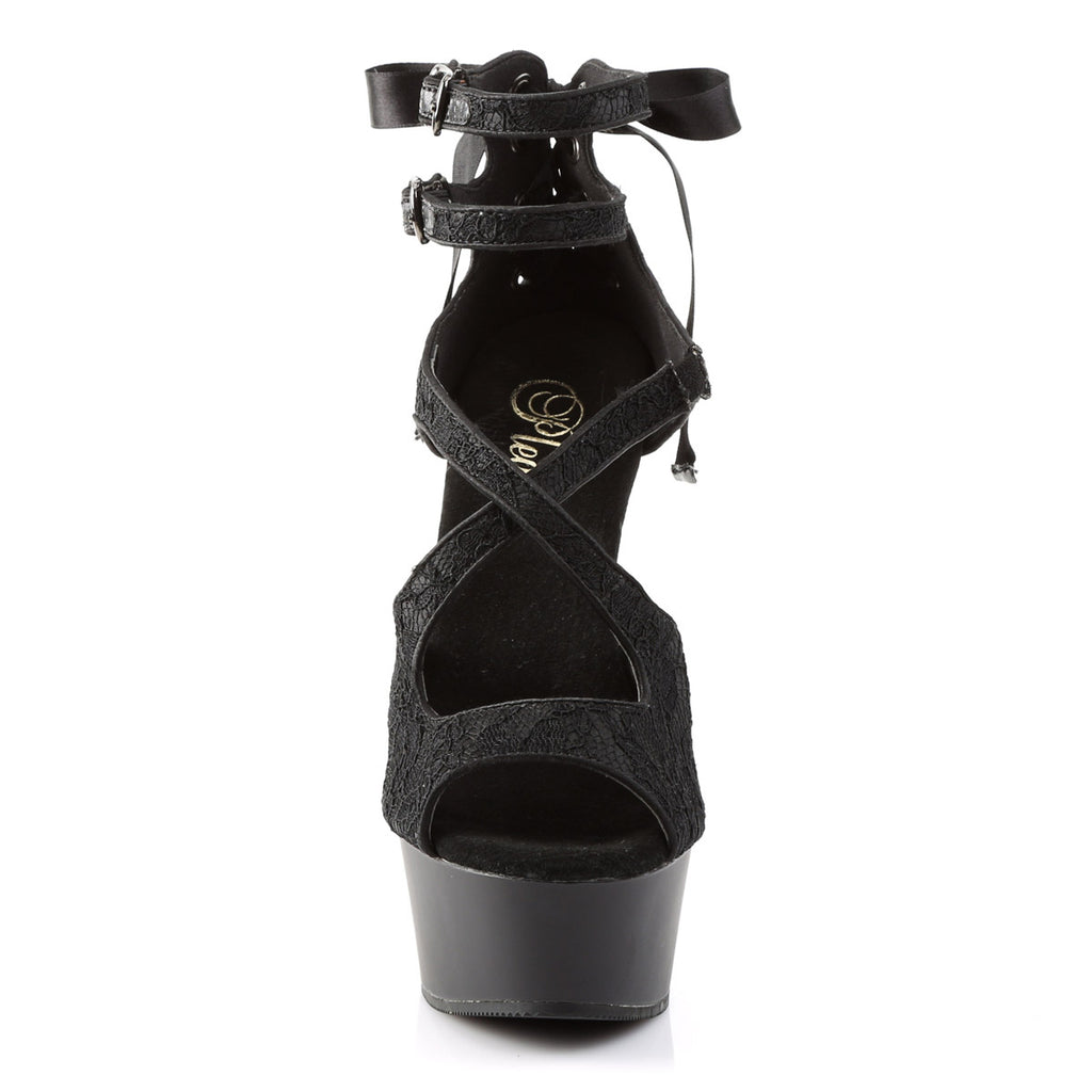 Cross Double Ankle Strap Platform Stiletto Sandals High Heels Shoes Pleaser Pleaser DELIGHT/678LC