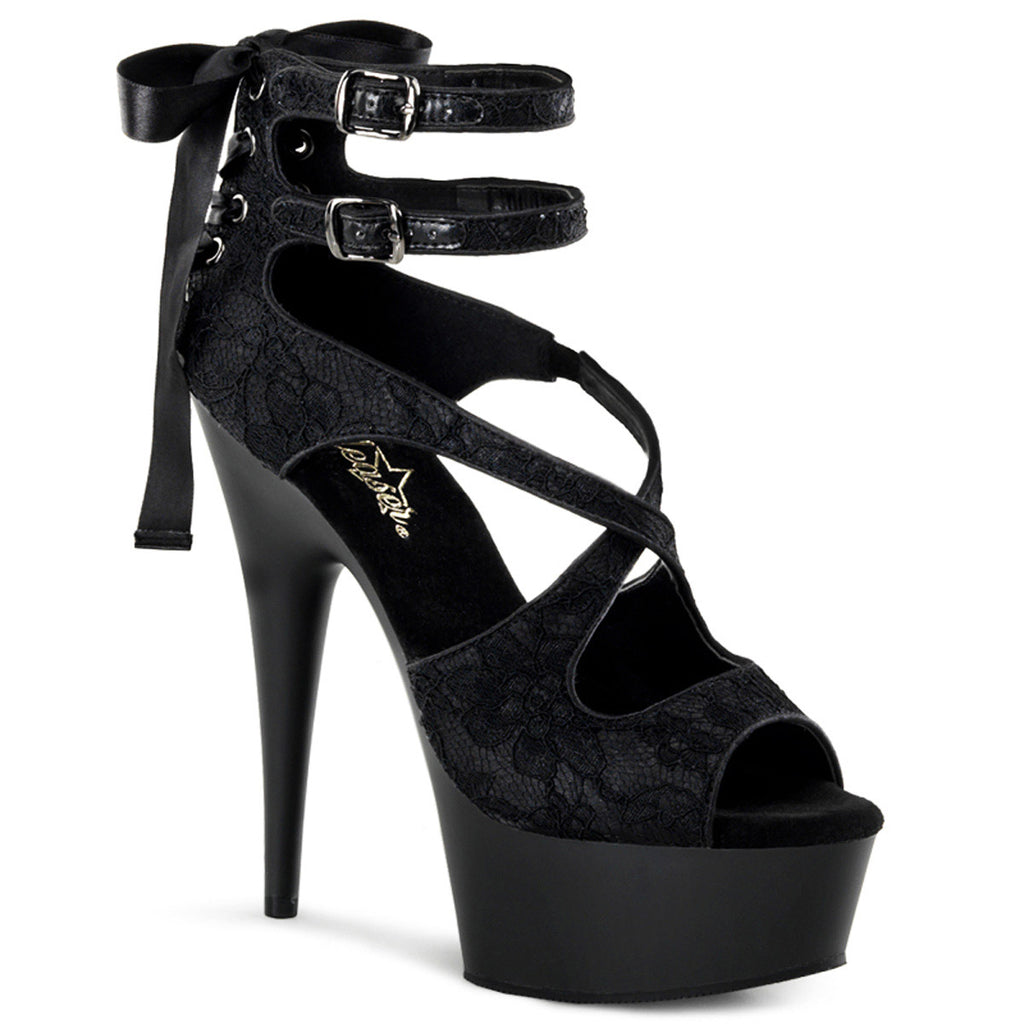 Cross Double Ankle Strap Platform Stiletto Sandals High Heels Shoes Pleaser Pleaser DELIGHT/678LC