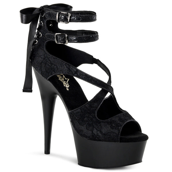 Cross Double Ankle Strap Platform Stiletto Sandals High Heels Shoes Pleaser Pleaser DELIGHT/678LC