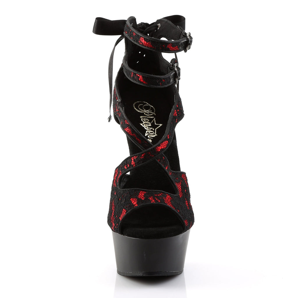 Cross Double Ankle Strap Platform Stiletto Sandals High Heels Shoes Pleaser Pleaser DELIGHT/678LC