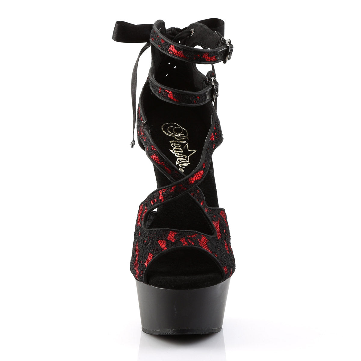 Cross Double Ankle Strap Platform Stiletto Sandals High Heels Shoes Pleaser Pleaser DELIGHT/678LC