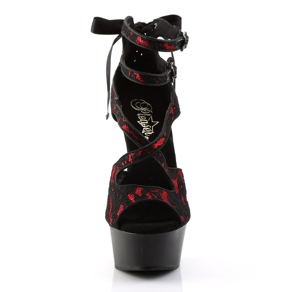 Cross Double Ankle Strap Platform Stiletto Sandals High Heels Shoes Pleaser Pleaser DELIGHT/678LC