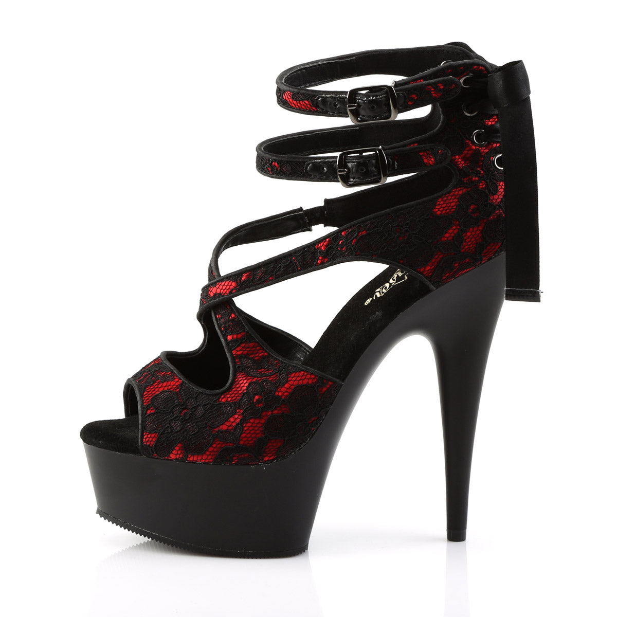 Cross Double Ankle Strap Platform Stiletto Sandals High Heels Shoes Pleaser Pleaser DELIGHT/678LC