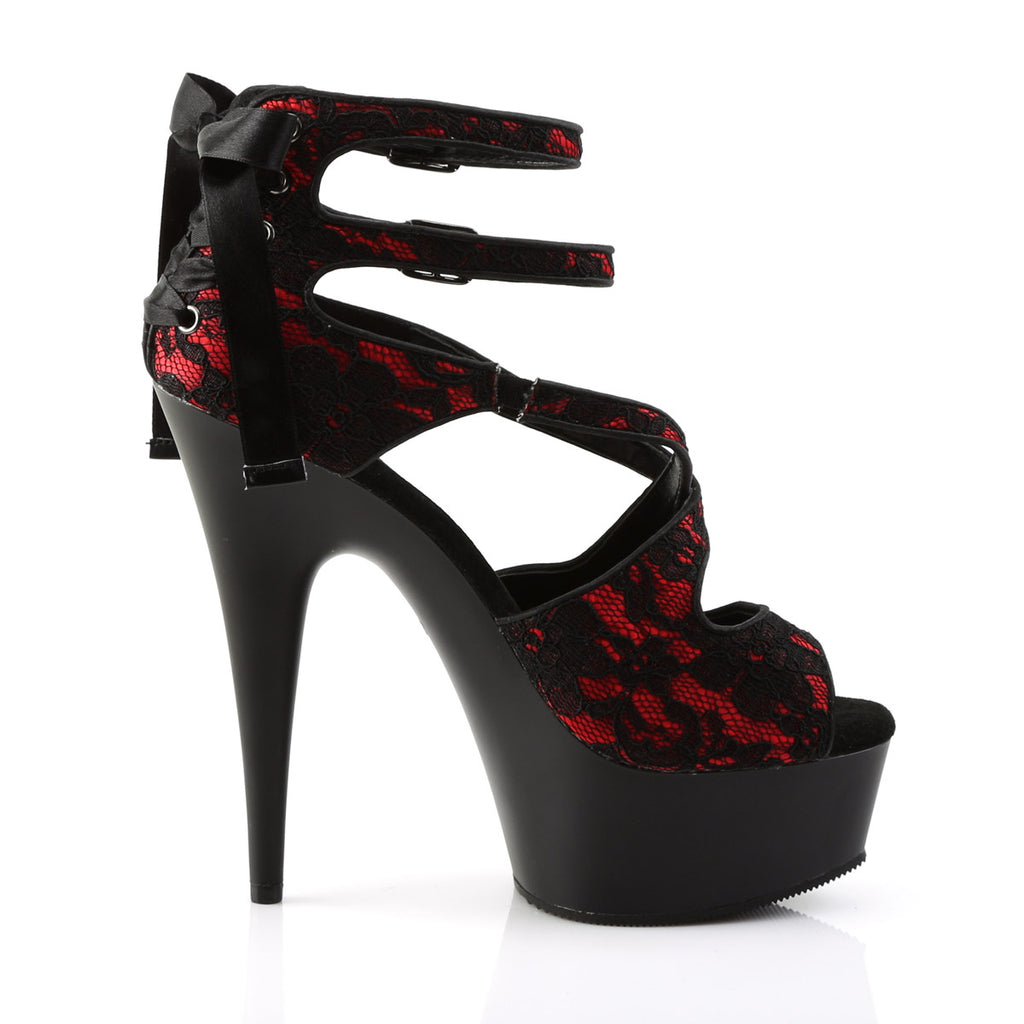 Cross Double Ankle Strap Platform Stiletto Sandals High Heels Shoes Pleaser Pleaser DELIGHT/678LC