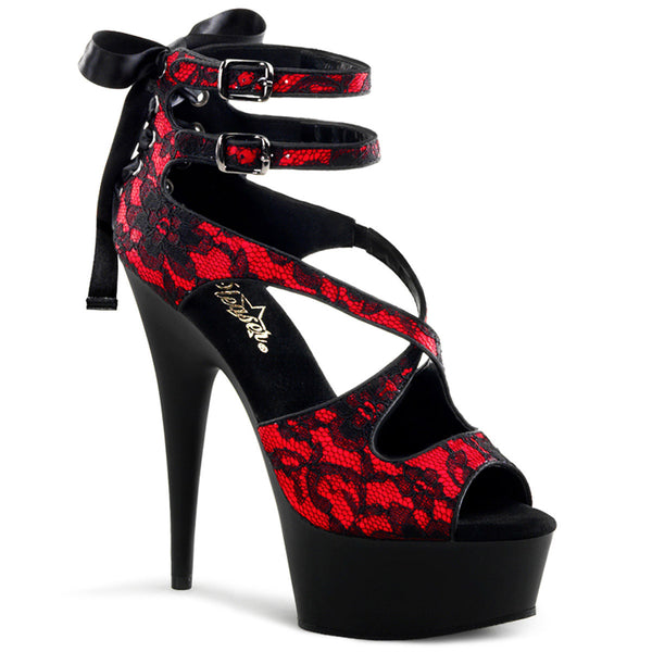 Cross Double Ankle Strap Platform Stiletto Sandals High Heels Shoes Pleaser Pleaser DELIGHT/678LC