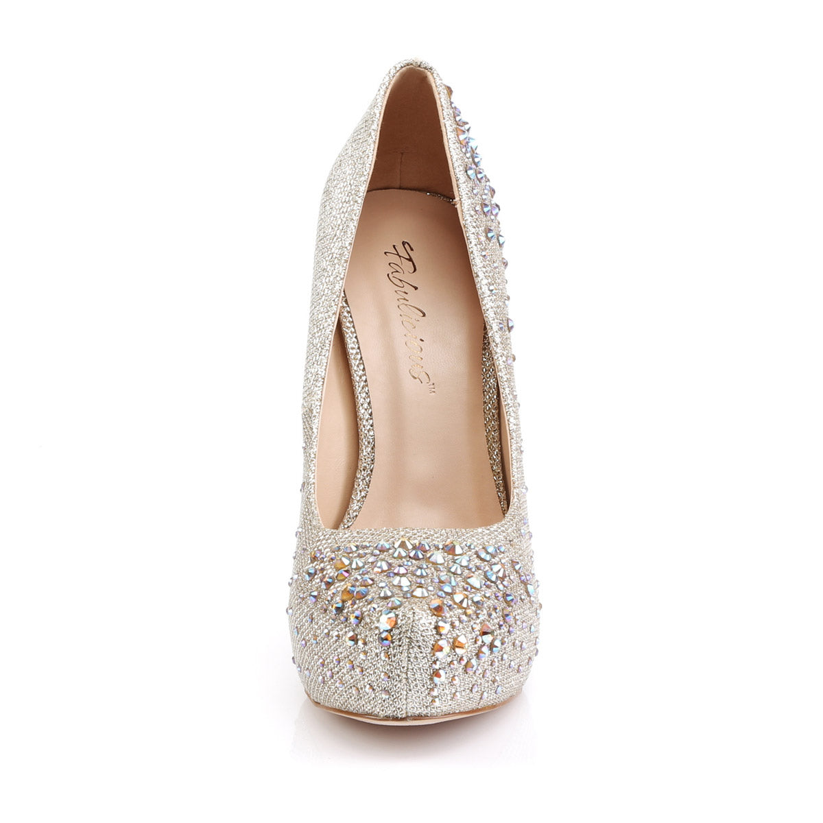 Fabulicious Destiny Rhinestone Encrusted Hidden Platform High Heels for Women Secondary image