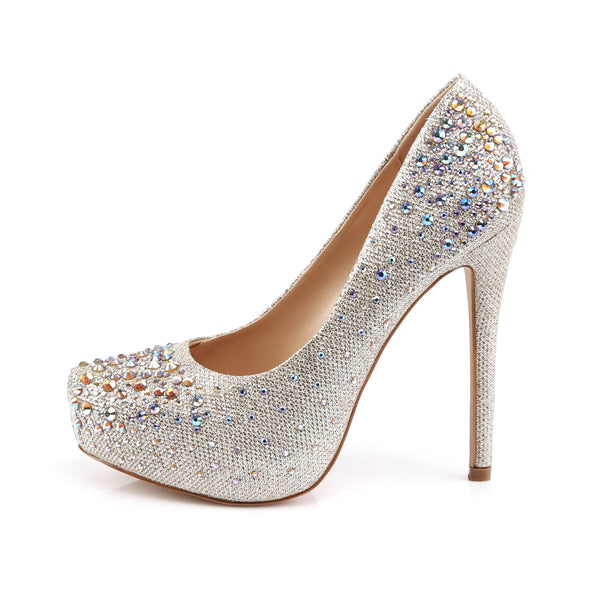Sexy Rhinestone Encrusted Hidden Platform Stiletto High Heels Shoes Pleaser Fabulicious DESTINY/06R