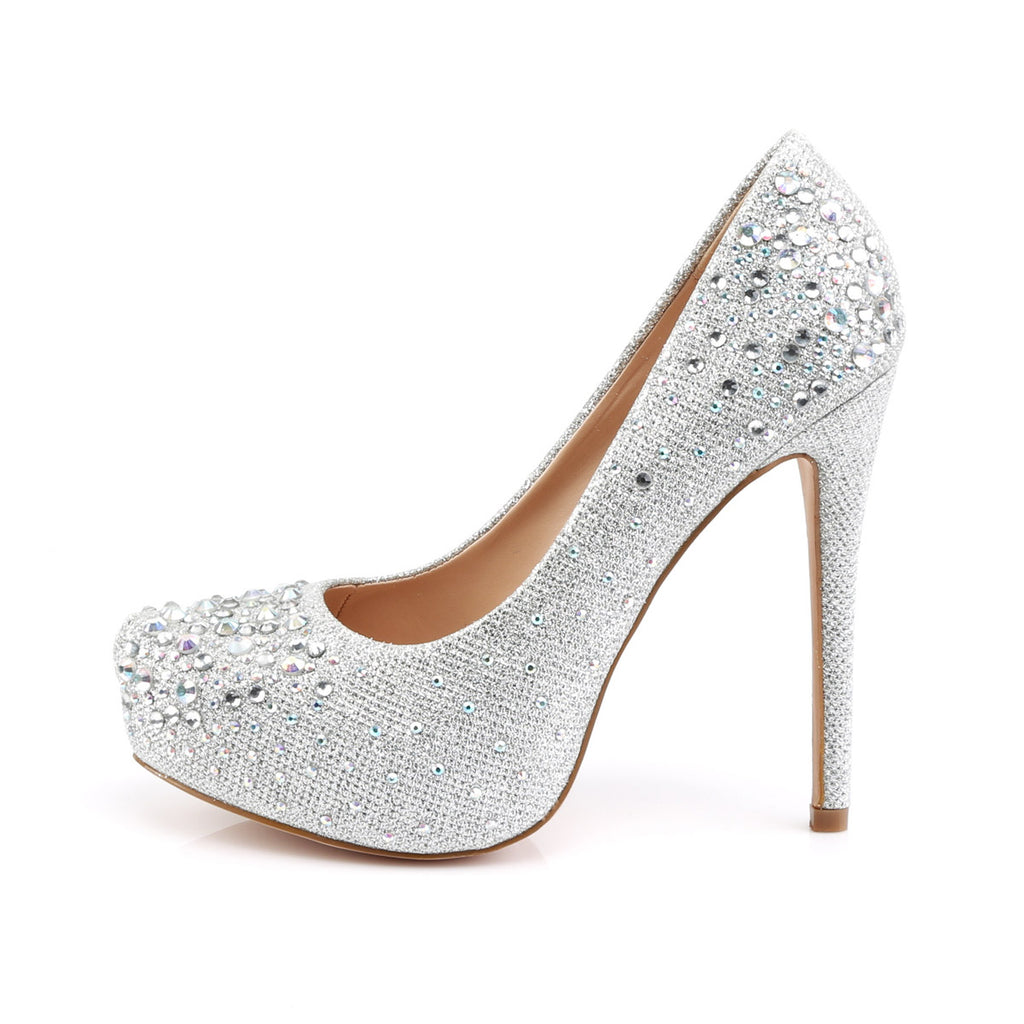 Sexy Rhinestone Encrusted Hidden Platform Stiletto High Heels Shoes Pleaser Fabulicious DESTINY/06R