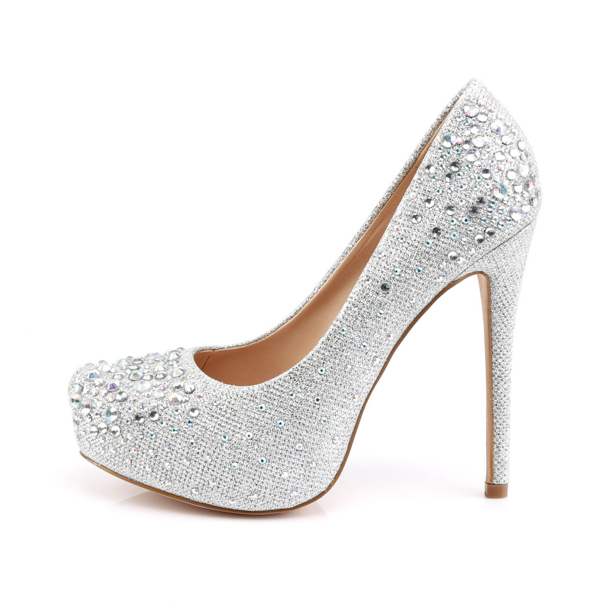 Sexy Rhinestone Encrusted Hidden Platform Stiletto High Heels Shoes Pleaser Fabulicious DESTINY/06R