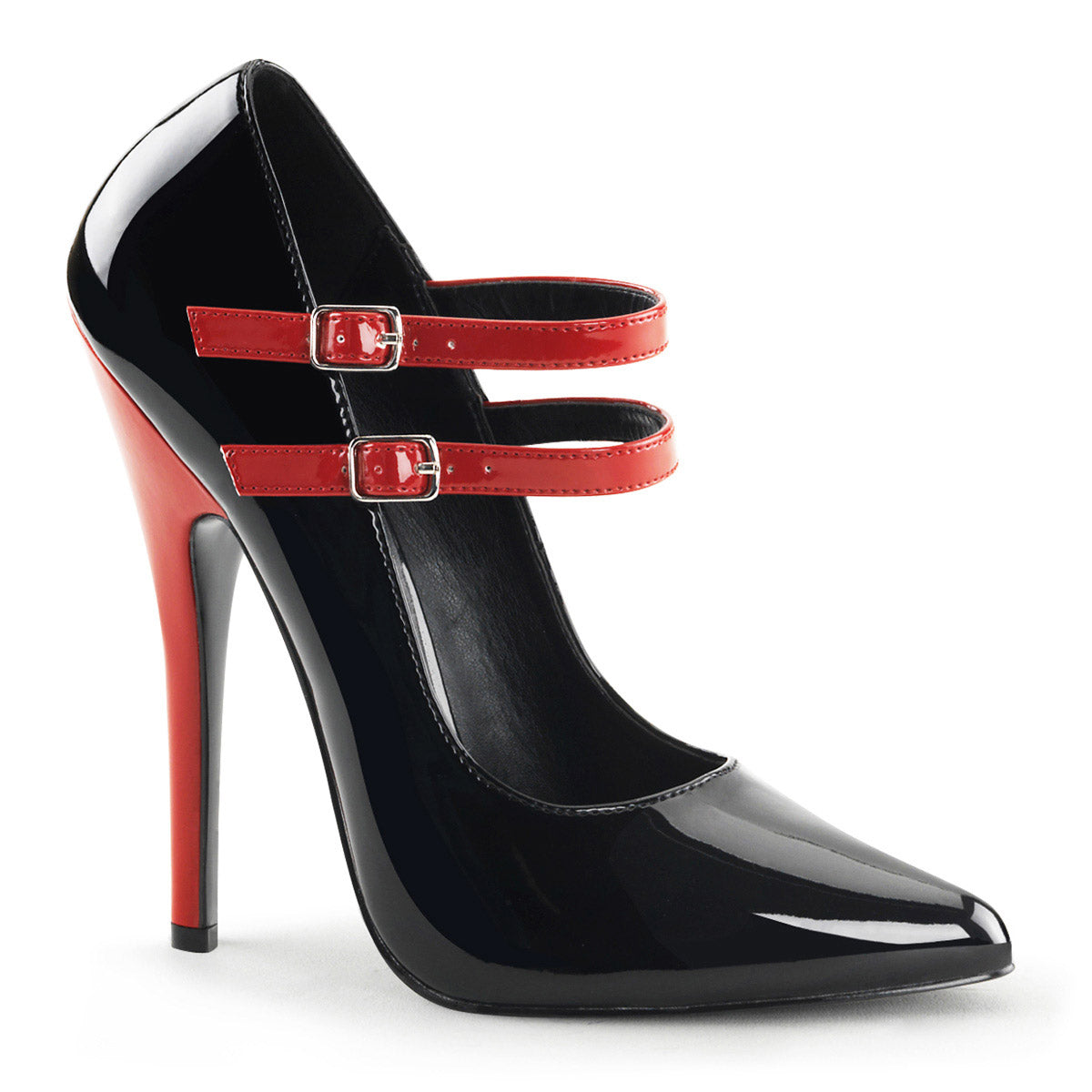 Sexy Two Tone Double Strap Mary Jane Stiletto Pumps High Heels Shoes Pleaser Devious DOMINA/442 Main image