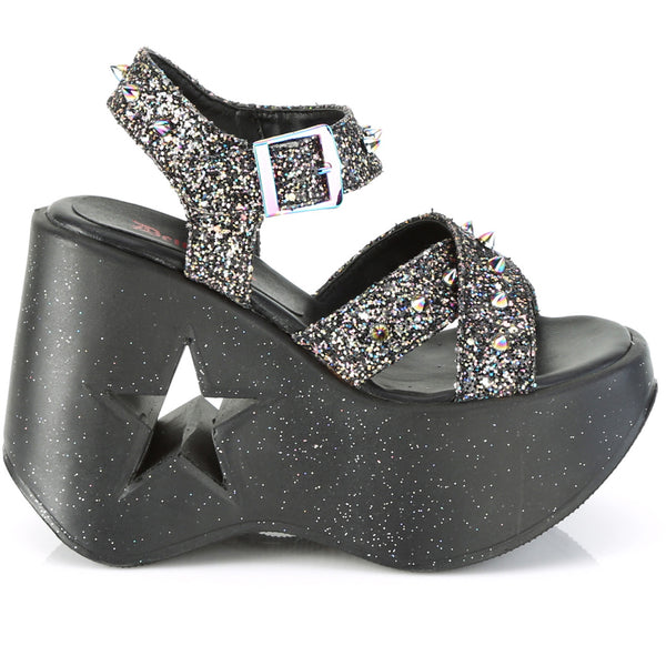 5" Star Cutout Platform Wedge Ankle Strap Sandal Pleaser Demonia DYNAMITE/02