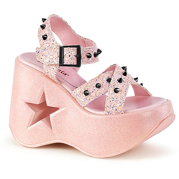 5" Star Cutout Platform Wedge Ankle Strap Sandal Pleaser Demonia DYNAMITE/02