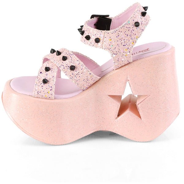5" Star Cutout Platform Wedge Ankle Strap Sandal Pleaser Demonia DYNAMITE/02