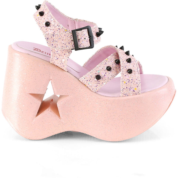5" Star Cutout Platform Wedge Ankle Strap Sandal Pleaser Demonia DYNAMITE/02
