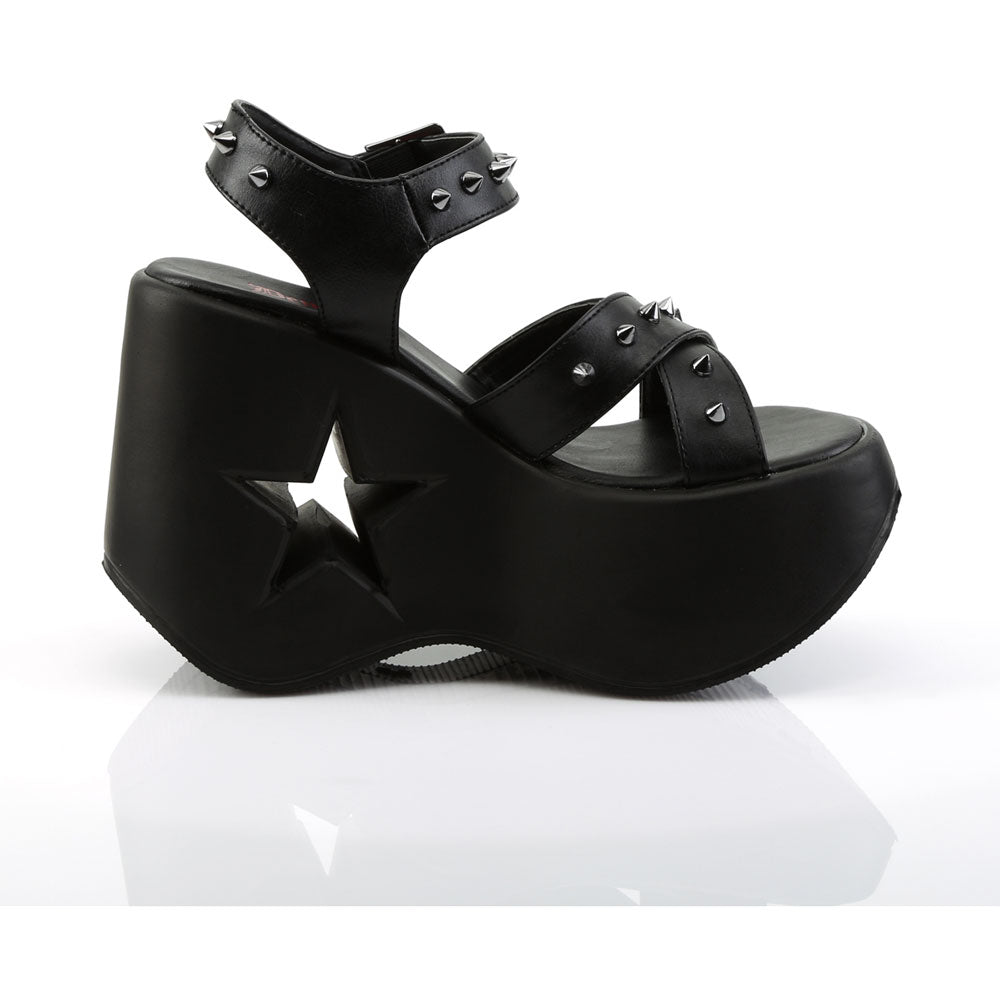 5" Star Cutout Platform Wedge Ankle Strap Sandal Pleaser Demonia DYNAMITE/02