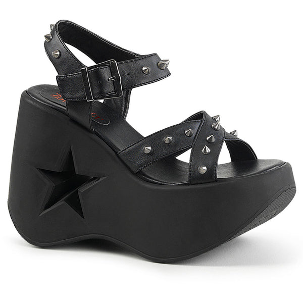 5" Star Cutout Platform Wedge Ankle Strap Sandal Pleaser Demonia DYNAMITE/02