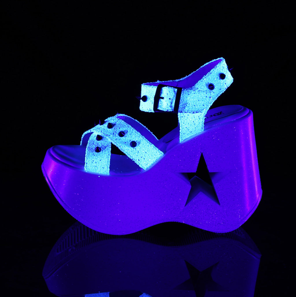 5" Star Cutout Platform Wedge Ankle Strap Sandal Pleaser Demonia DYNAMITE/02