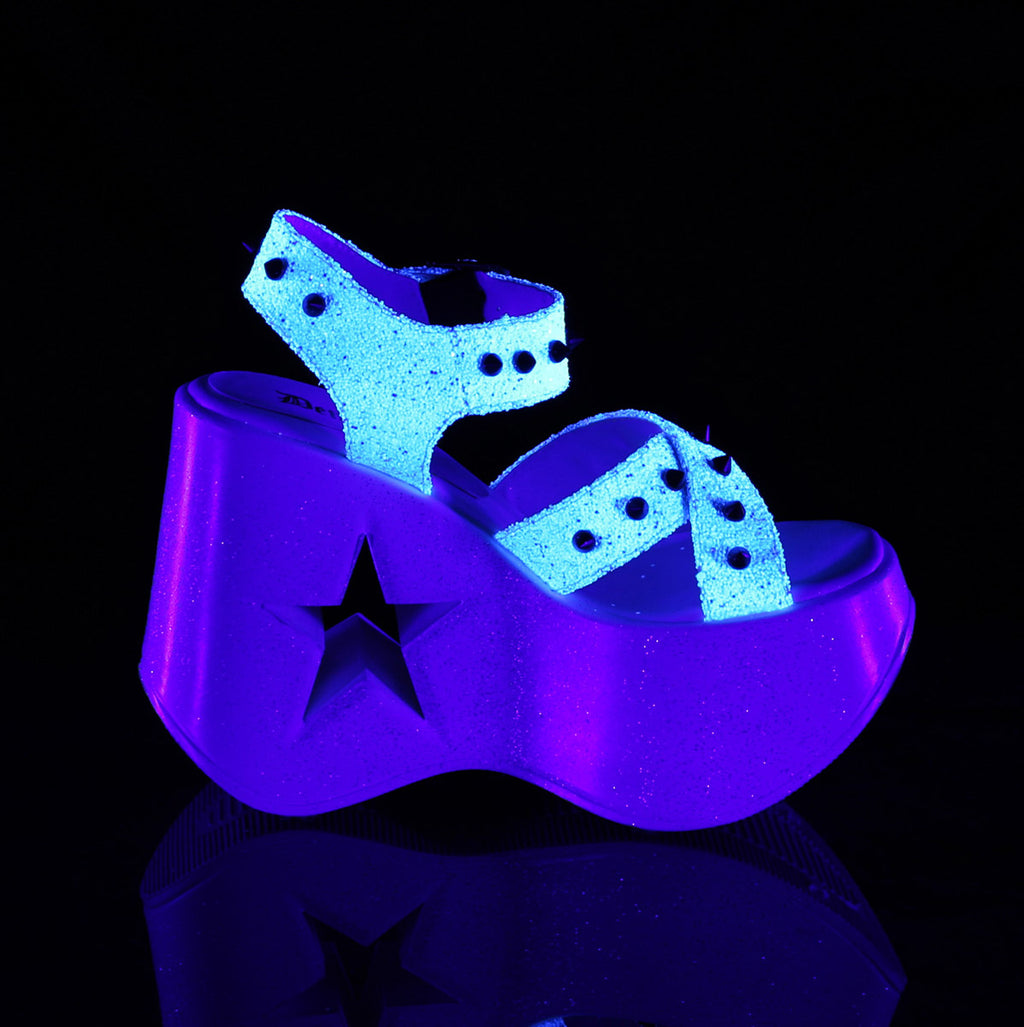 5" Star Cutout Platform Wedge Ankle Strap Sandal Pleaser Demonia DYNAMITE/02