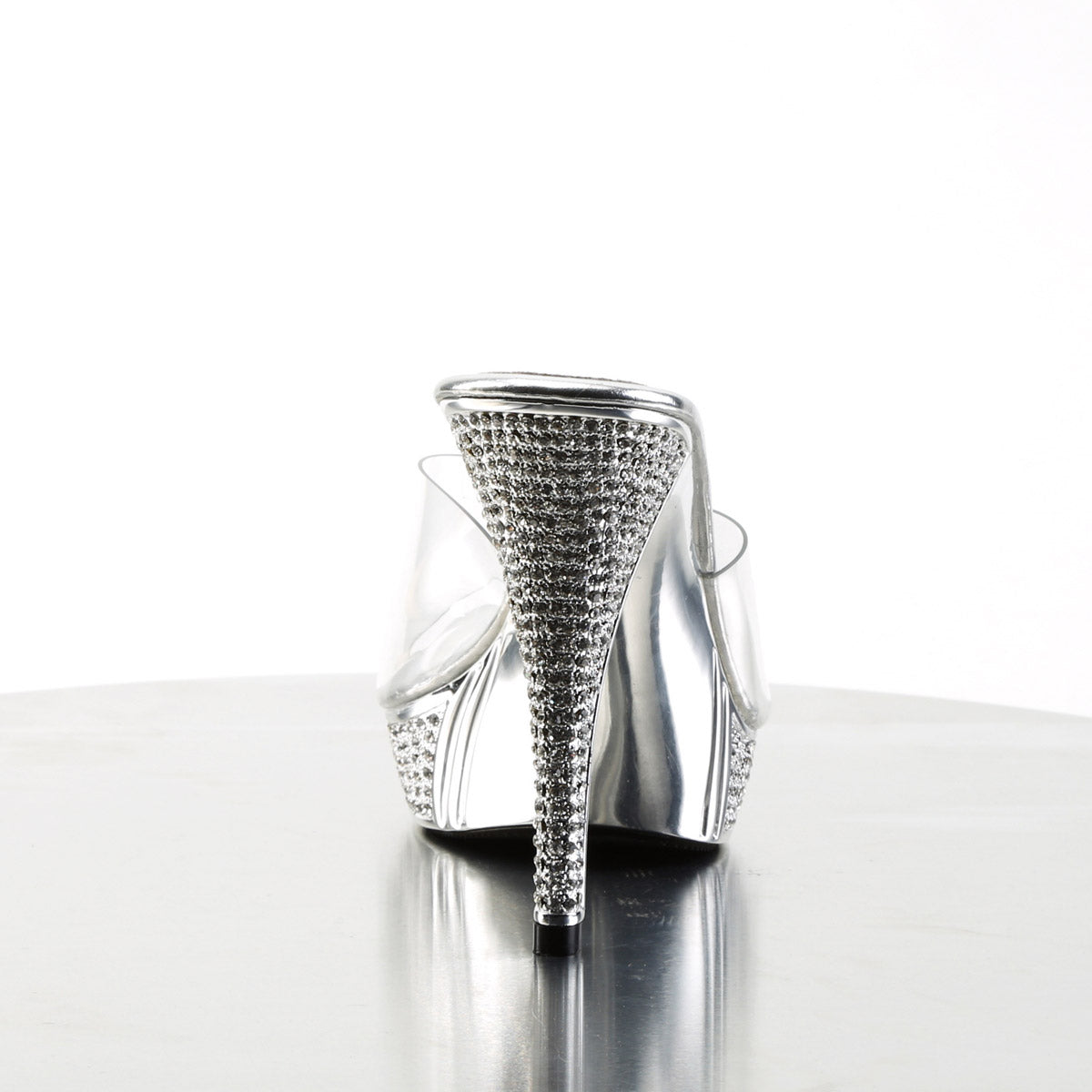 Sexy Rhinestone Platform Slide Mules Stiletto High Heels Shoes Pleaser Fabulicious ELEGANT/401