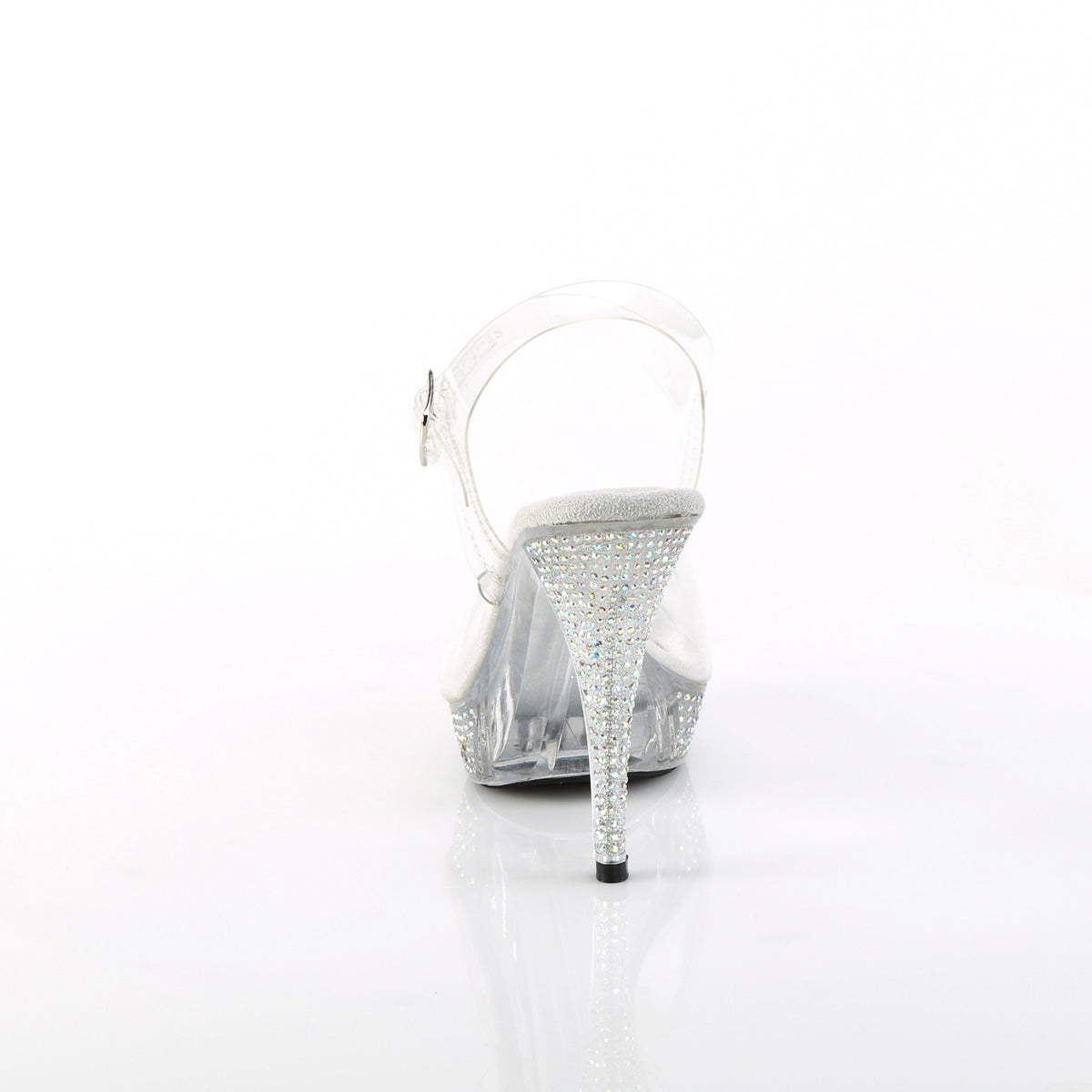 4 1/2" Heel, 1" Pf Ankle Strap Sandal W/Abrs Pleaser Fabulicious ELEGANT/408ABRS
